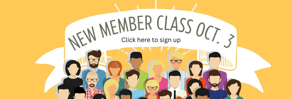 New Member Class is October 3.