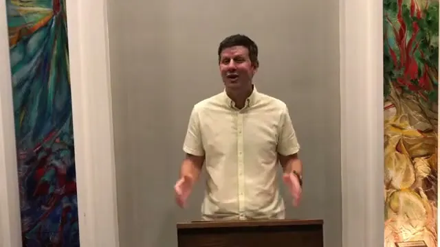 Rev. Dr. David G. Watermulder at the start of The Tyranny of the Present