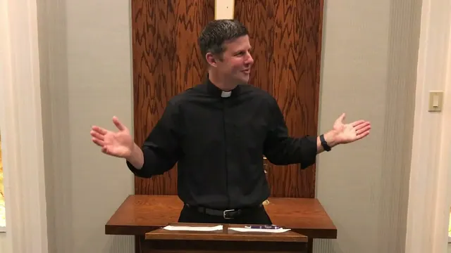 Rev. Dr. David G. Watermulder at the start of Start With the Basics: Love