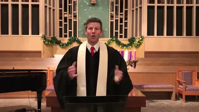 Rev. Dr. David G. Watermulder at the start of Connecting With Christmas
