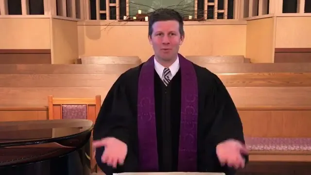 The preacher at the start of Worship service, March 7th, 2021