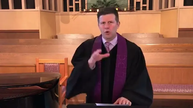The preacher at the start of Worship service, March 28th, 2021