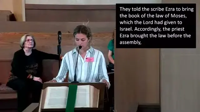 The preacher at the start of Worship service, June 27th, 2021