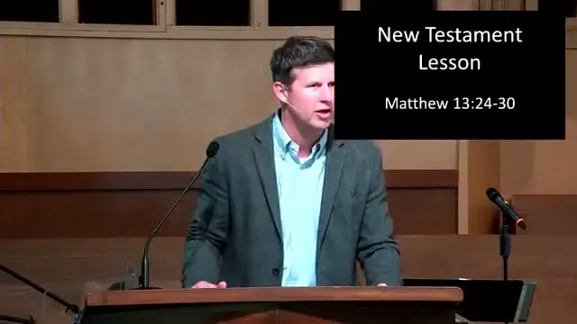 The preacher at the start of Worship service, September 19th, 2021