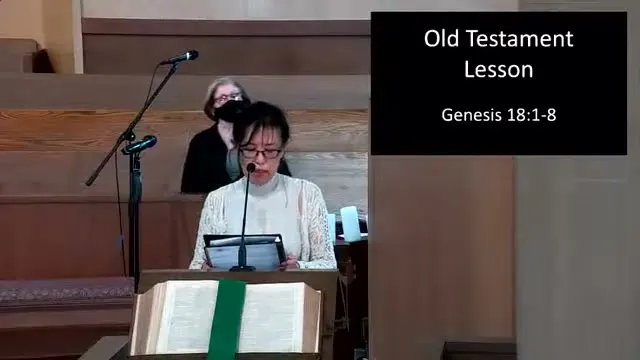 The preacher at the start of Worship service, October 3rd, 2021