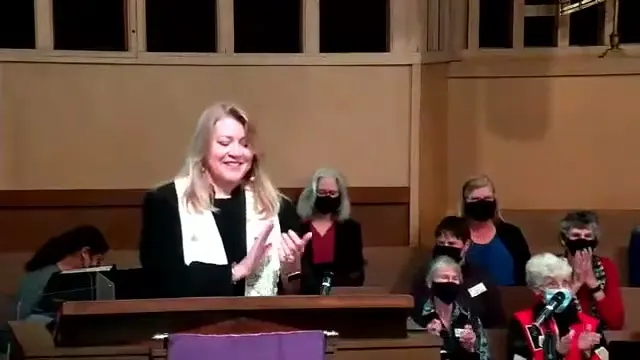 The preacher at the start of Worship service, December 5th, 2021