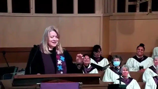 Rev. Erica Rader at the start of Sometimes You're the Windshield, Sometimes You're the Bug