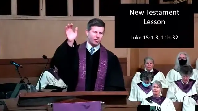 Rev. Dr. David G. Watermulder at the start of The Prodigal Son Returns