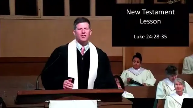 The preacher at the start of Worship service, May 8th, 2022