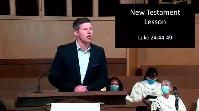 The preacher at the start of Worship service, May 15th, 2022