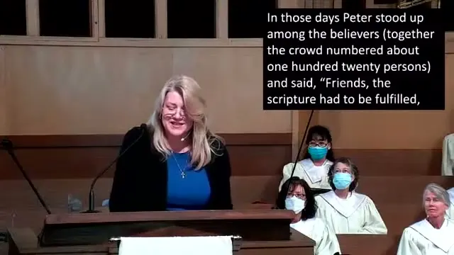 The preacher at the start of Worship service, May 29th, 2022