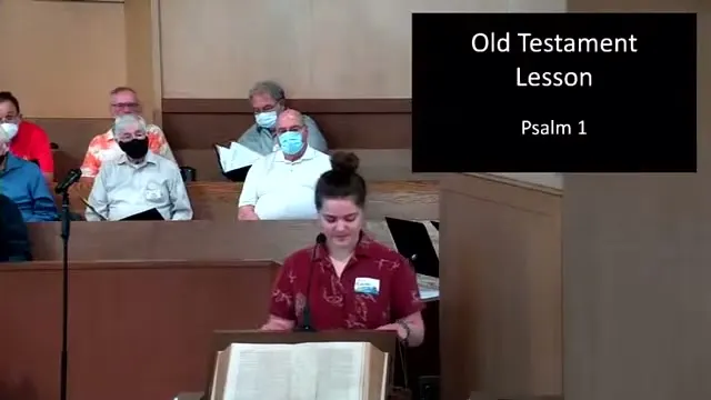 The preacher at the start of Worship service, June 12th, 2022