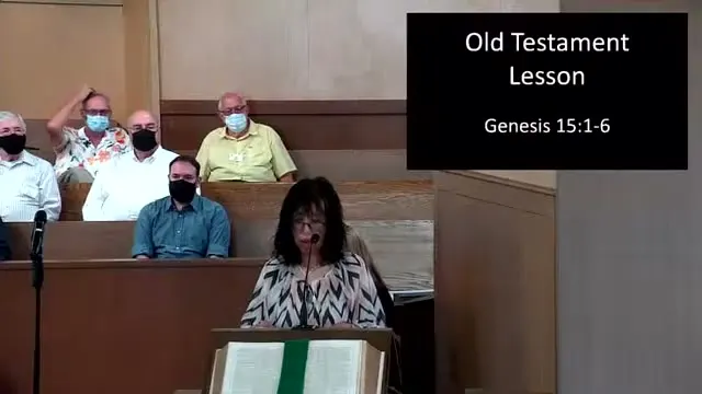 The preacher at the start of Worship service, August 7th, 2022