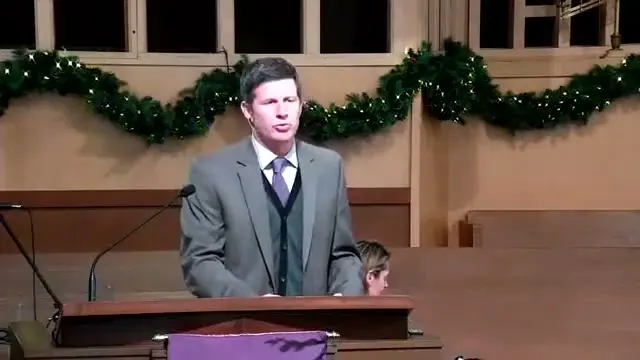 The preacher at the start of Worship service, November 27th, 2022
