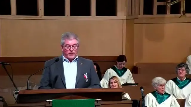 The preacher at the start of Worship service, February 12th, 2023
