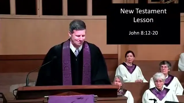 Rev. Dr. David G. Watermulder at the start of I Am The Light of the World