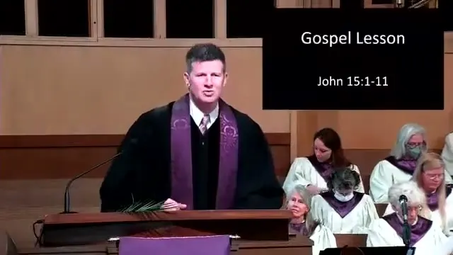 Rev. Dr. David G. Watermulder at the start of I Am the Vine