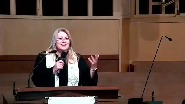 The preacher at the start of Worship service, April 16th, 2023