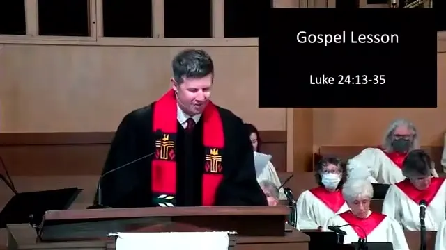 The preacher at the start of Worship service, April 23rd, 2023