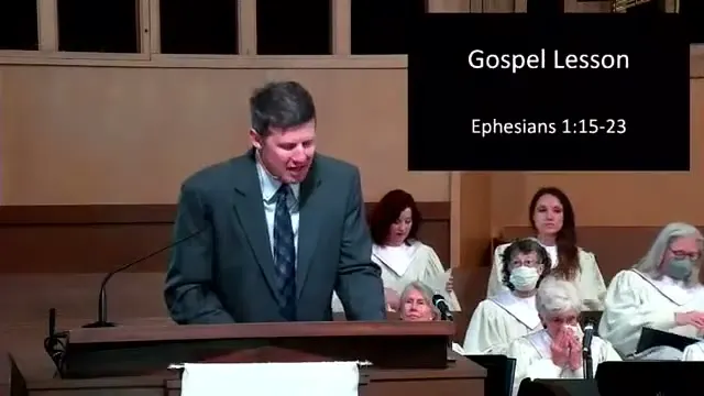 The preacher at the start of Worship service, May 14th, 2023