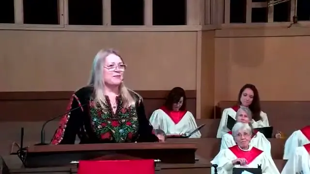 The preacher at the start of Worship service, May 28th, 2023