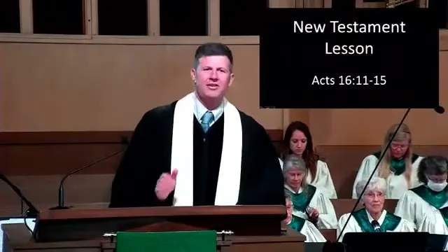 The preacher at the start of Worship service, June 11th, 2023