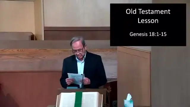 The preacher at the start of Worship service, June 18th, 2023