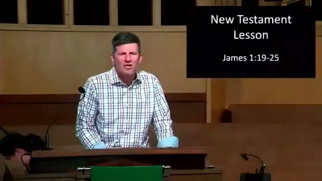 The preacher at the start of Worship service, July 2nd, 2023