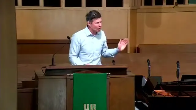 Rev. Dr. David G. Watermulder at the start of The Pledge, The Turn, and the Prestige