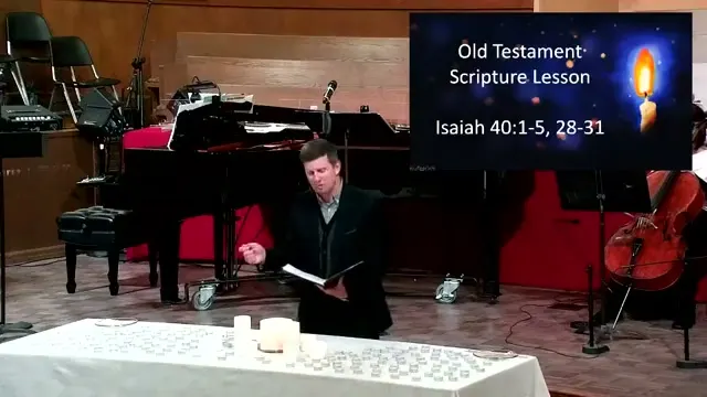 The preacher at the start of Worship service, December 6th, 2023