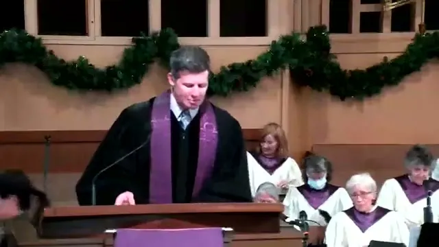 The preacher at the start of Worship service, December 10th, 2023