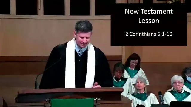The preacher at the start of Worship service, January 21st, 2024
