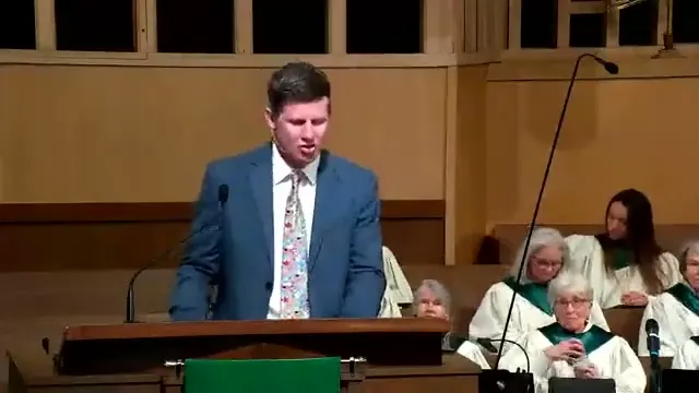 The preacher at the start of Worship service, February 4th, 2024