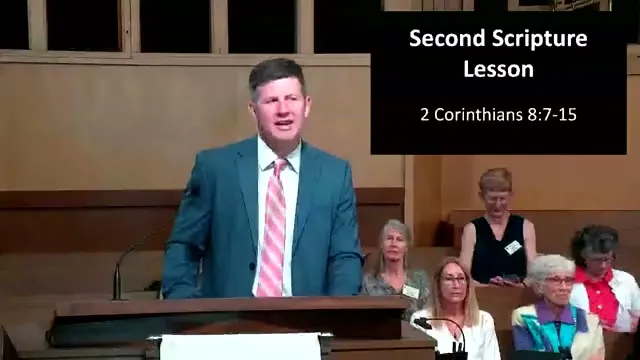 The preacher at the start of Worship service, May 12th, 2024