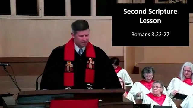 The preacher at the start of Worship service, May 19th, 2024