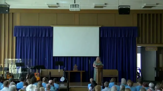 Rev. Erica Rader at the start of What Are You Looking For?