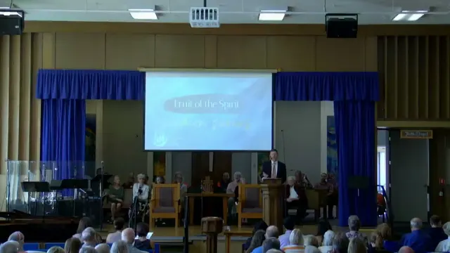 Rev. Dr. David G. Watermulder at the start of Fruit of the Spirit: Joy