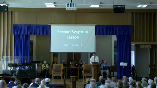Rev. Dr. David G. Watermulder at the start of Fruit of the Spirit: Peace