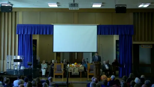 Rev. David G. Watermulder at the start of A Heart of Thanks