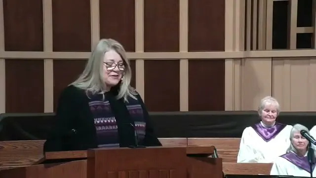 Rev. Erica Rader at the start of A Bigger Vision